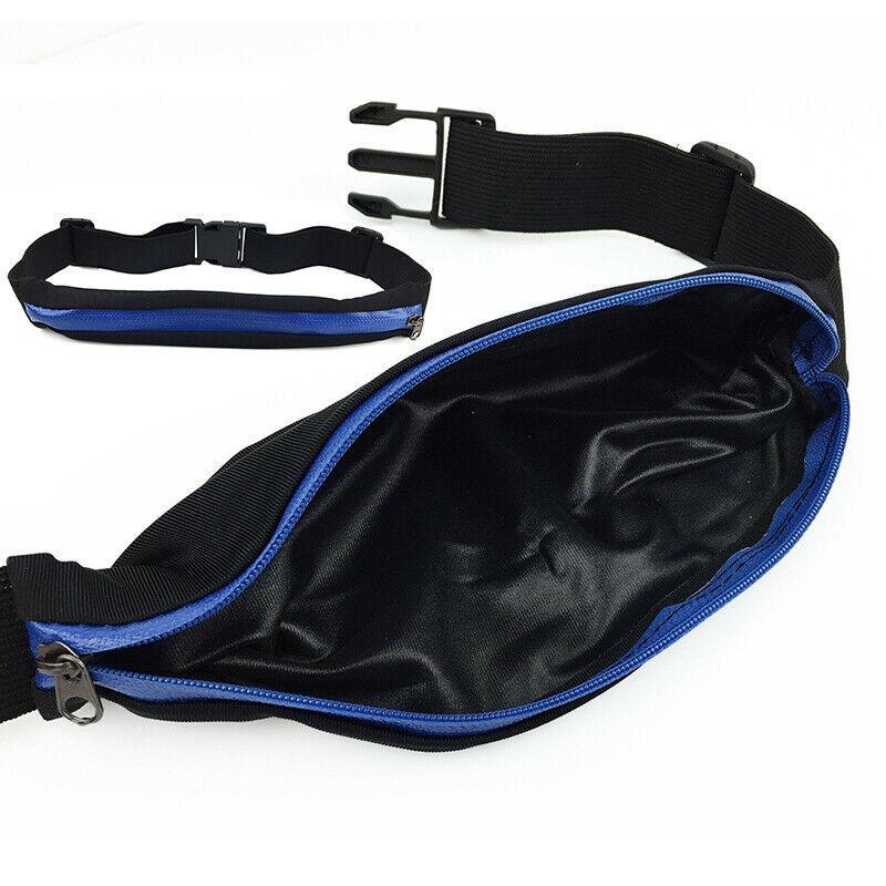 Lycra waist running belt with zip pocket and adjustable strap in multiple vibrant colors — view 3