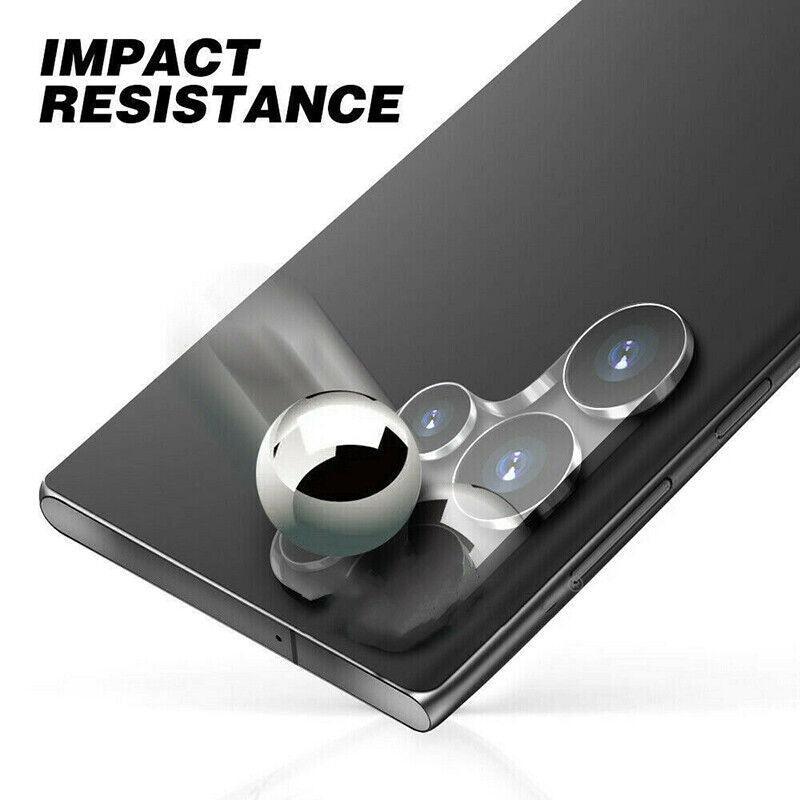 Clear tempered glass camera lens protector for Samsung Galaxy S22 series with cleaning kit. — view 5