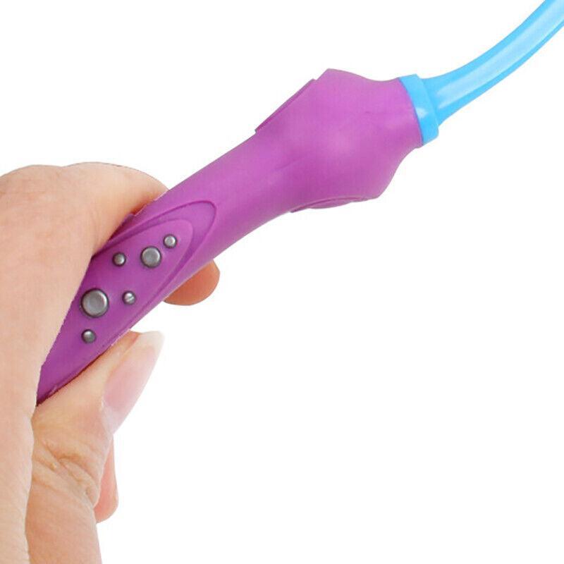 Three-sided plastic dog toothbrush for pet oral care and tartar removal in multiple vibrant colors — view 4