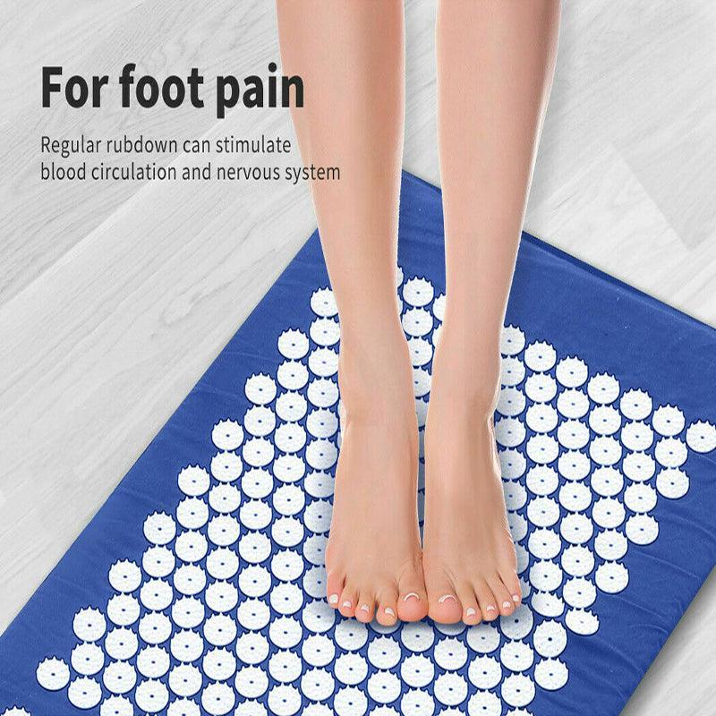 Acupressure Mat and Pillow Set for Relaxation and Yoga with Carry Bag