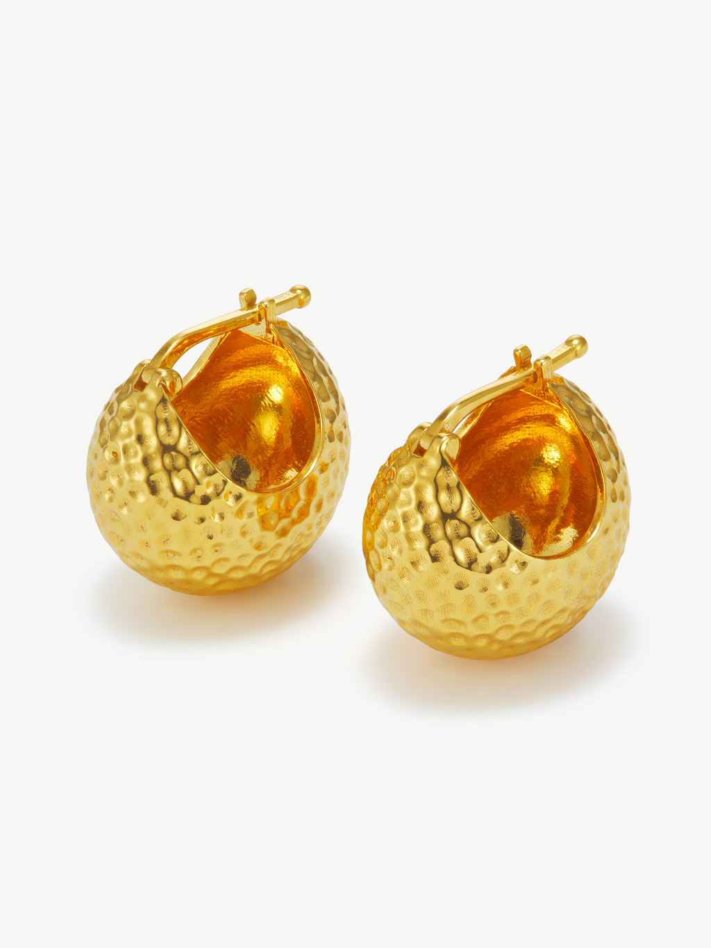 Gold Vermeil Hoop Earrings – Zadie | No More Nobody-0