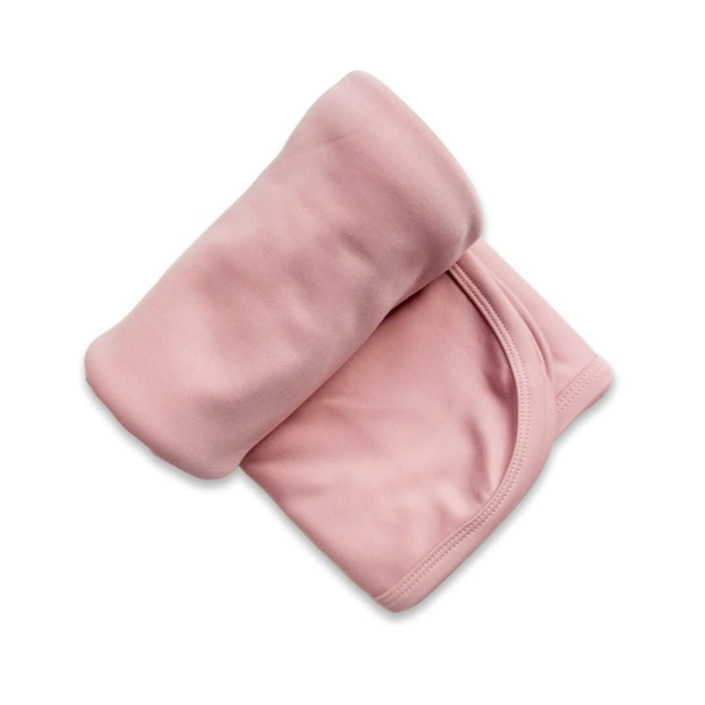 Navy blue baby bamboo swaddle blanket made of ultra-soft stretchy fabric for comfortable wrapping. — view 3