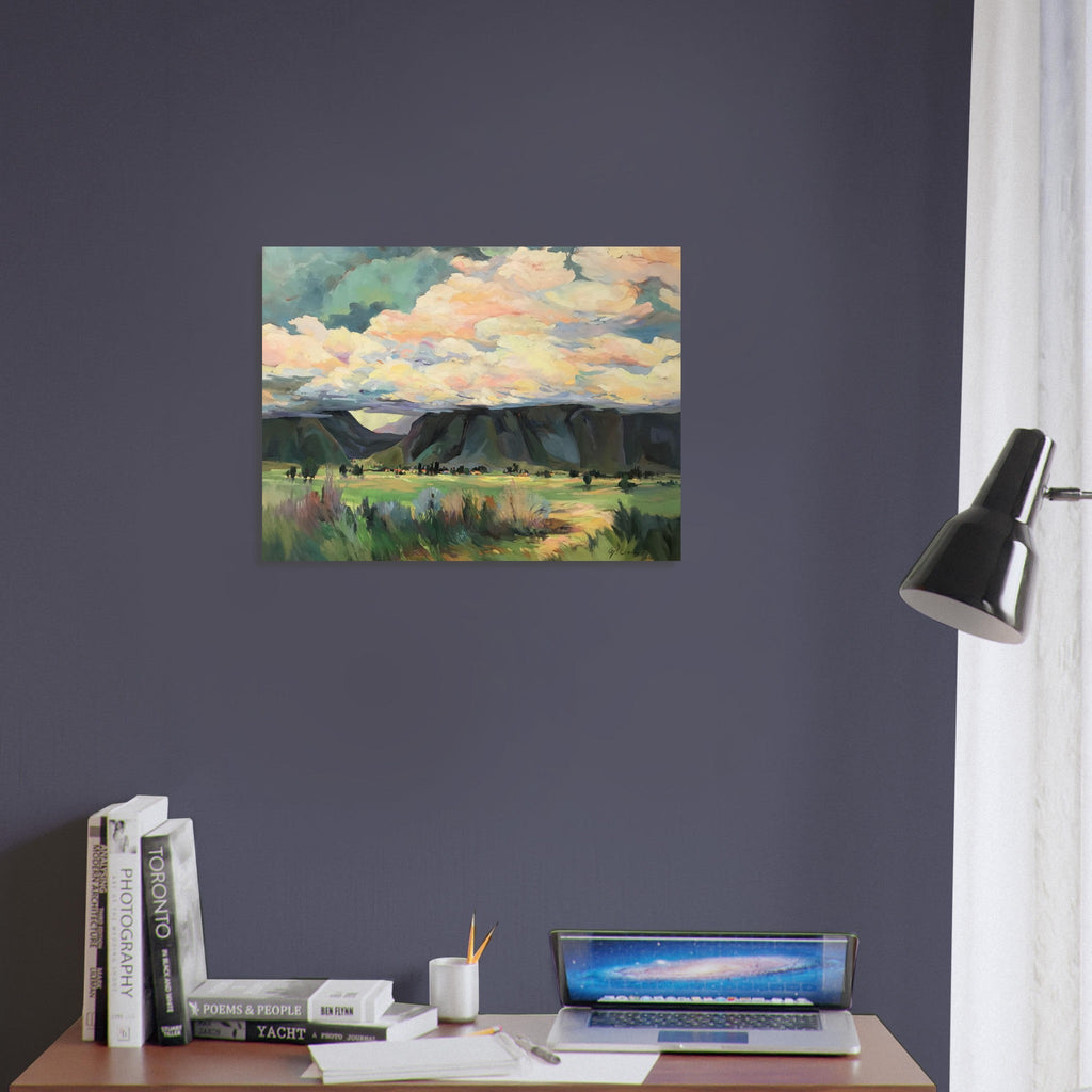 'Sky Valley Road' Landscape I 18x24 Museum-Quality Matte Paper Poster | Original Artwork by American Artist Barbara Cleary-1