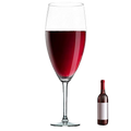 Giant 32-inch clear crystal wine glass acting as a decorative centerpiece or large beverage cooler