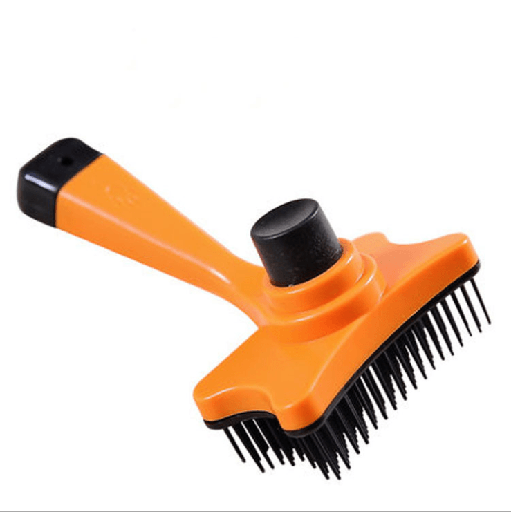 Brightly colored plastic open knot detangling grooming comb for dogs and cats with ergonomic handle — view 5