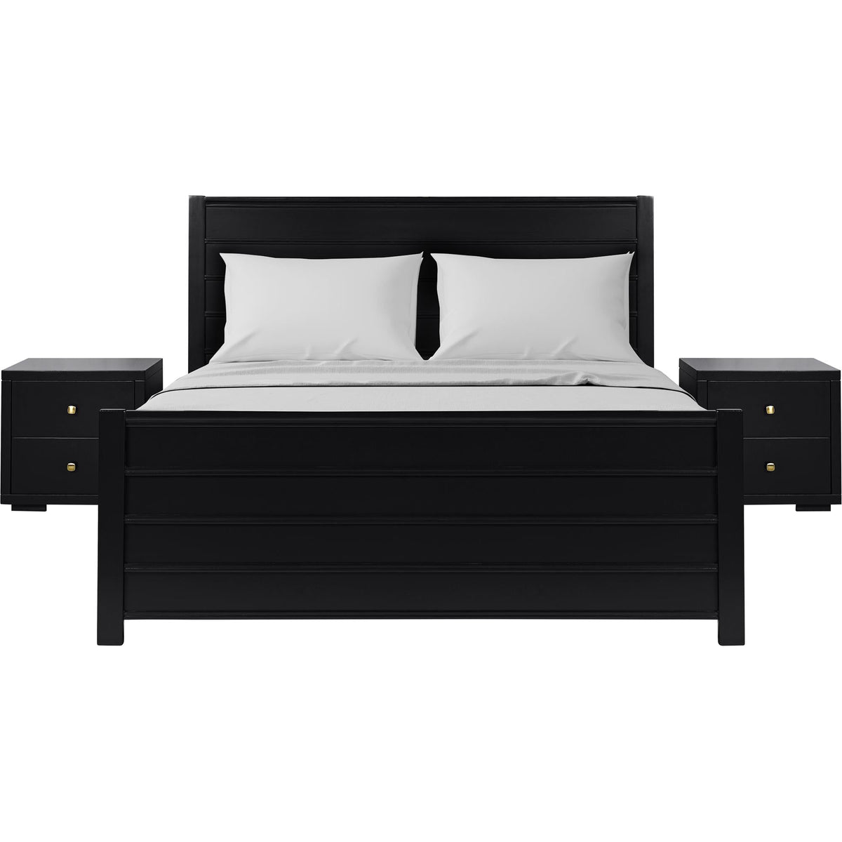 Caroline Pine Platform Bed with Paneled Headboard-6