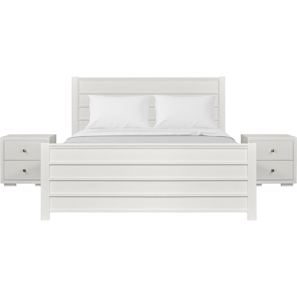 Caroline Pine Platform Bed with Paneled Headboard-8