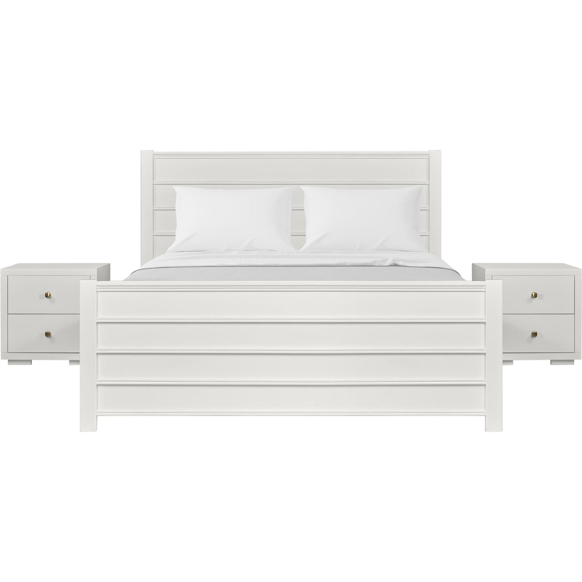 Caroline Pine Platform Bed with Paneled Headboard-8