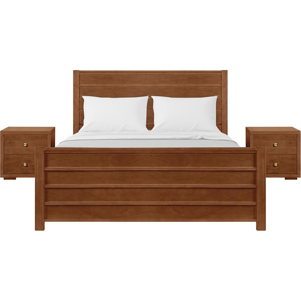 Caroline Pine Platform Bed with Paneled Headboard-10