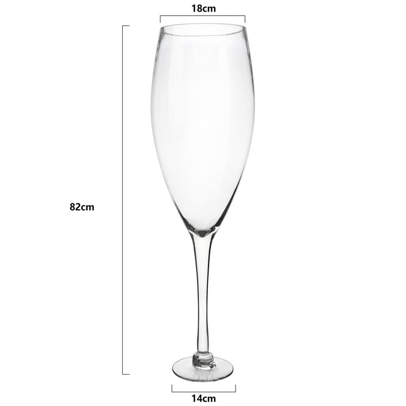 Giant 32-inch clear crystal wine glass acting as a decorative centerpiece or large beverage cooler — view 3