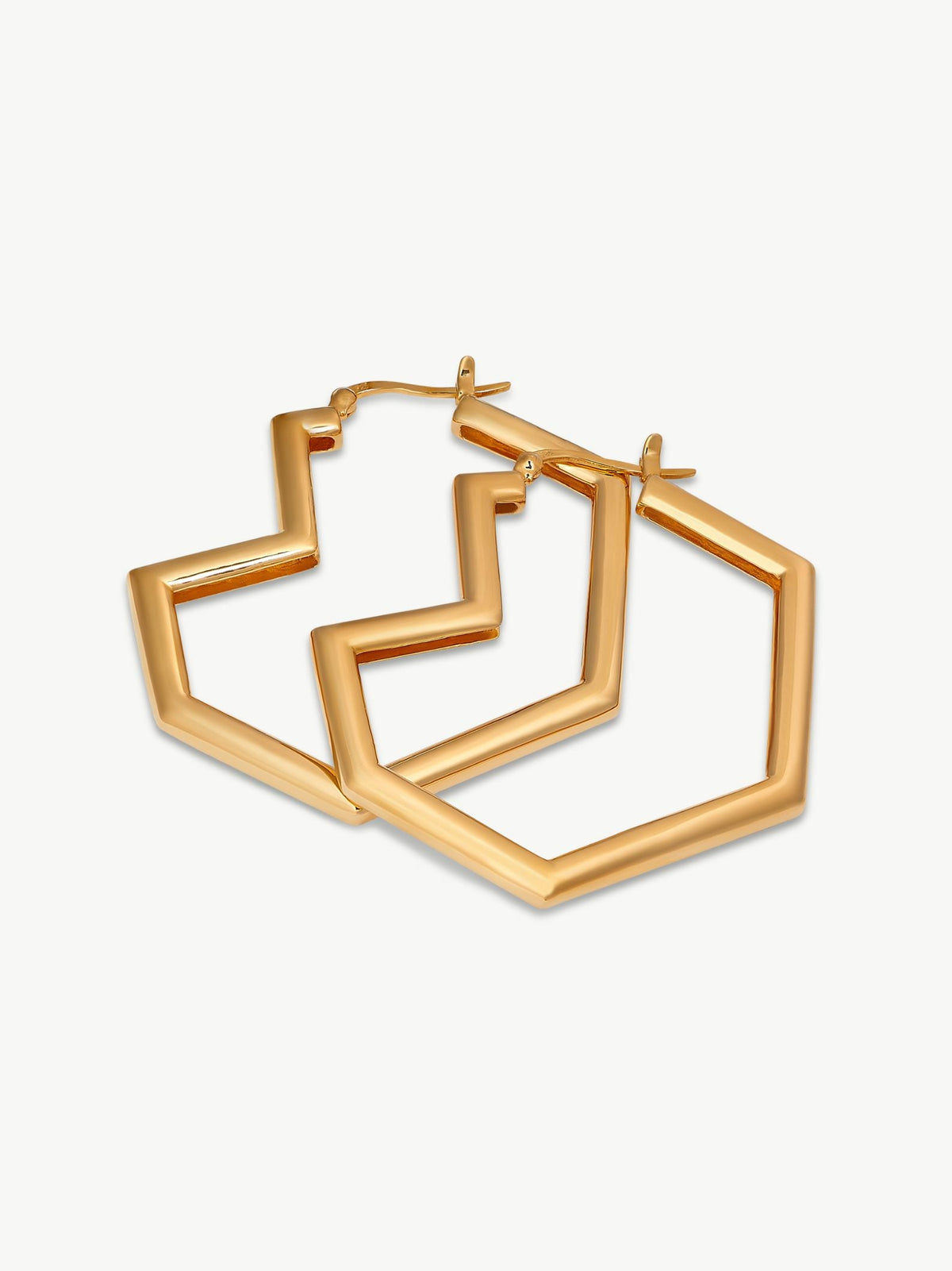 Gold Plated hoop earrings – Daryl | No More Nobody-0