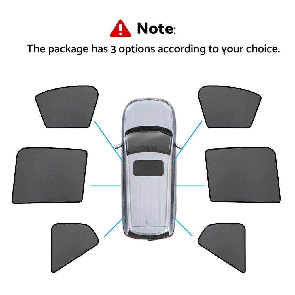Black magnetic mesh car window sun shade installed on a Volvo XC40 front window — view 4