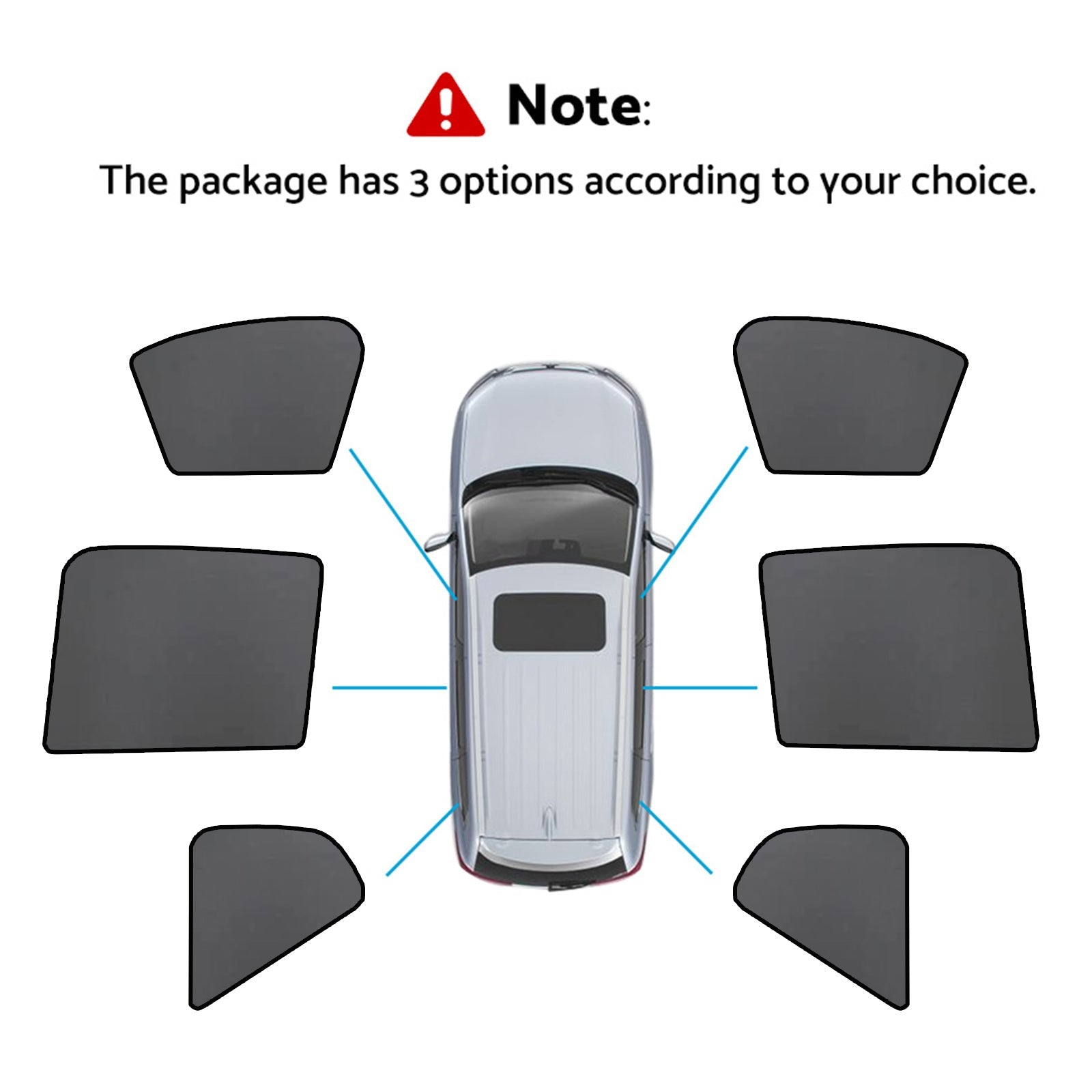 Black magnetic mesh car window sun shade installed on a Volvo XC40 front window — view 4