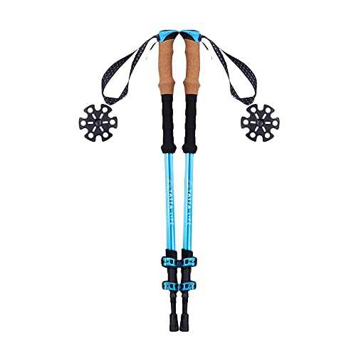 Yatta Life Adventure Pro aluminum trekking poles with cork handle grips and interchangeable hiking baskets
