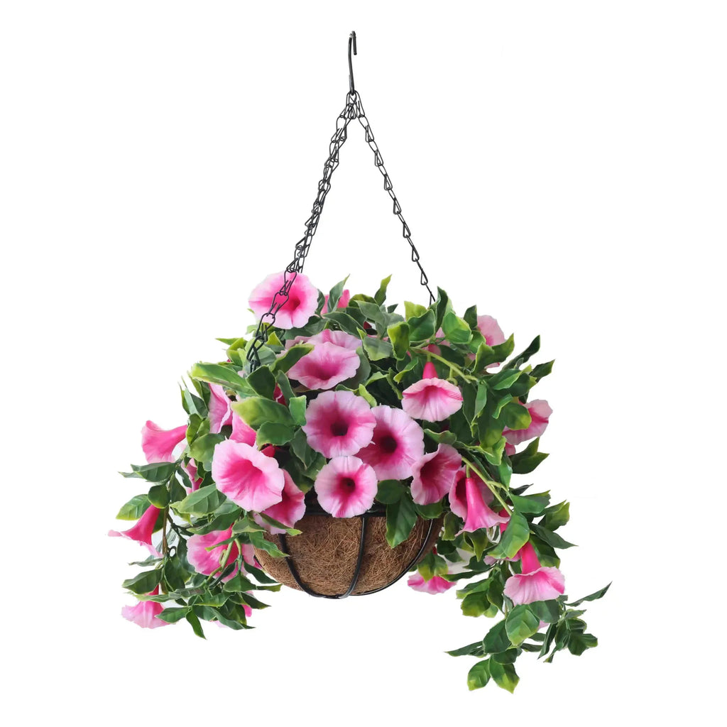 Artificial Hanging Basket – Petunia Flowering – UV Resistant-4
