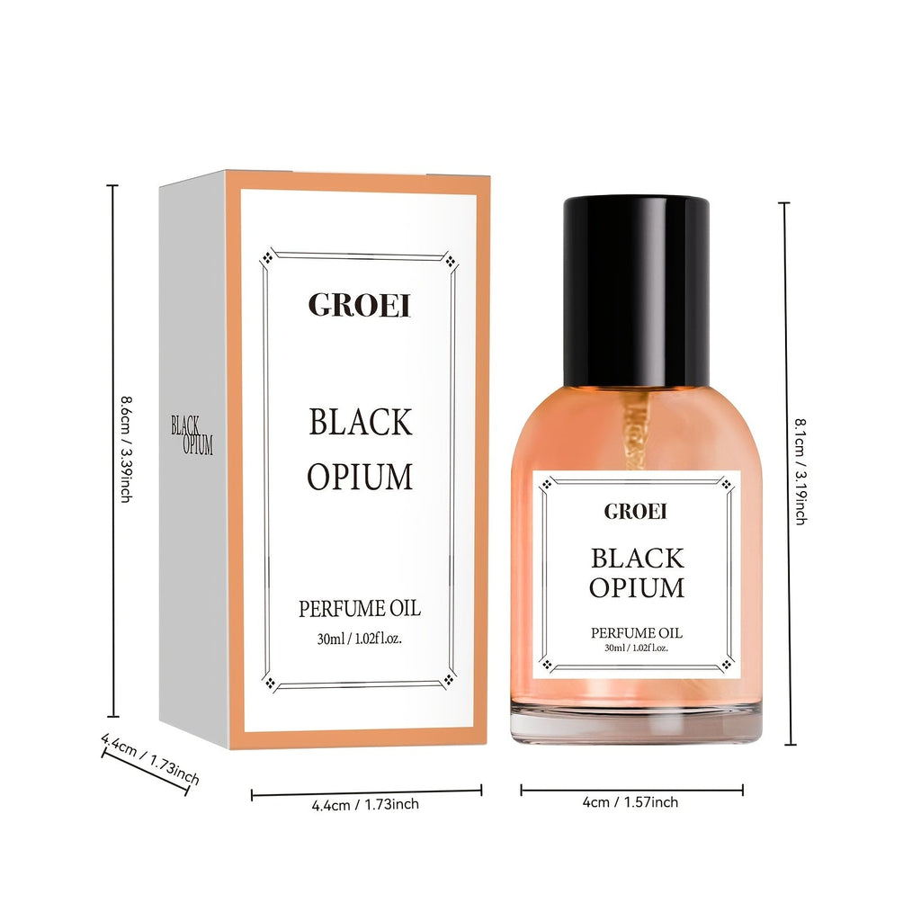 30ml Black Opium perfume oil for women in an elegant compact BPA-free glass bottle — view 4