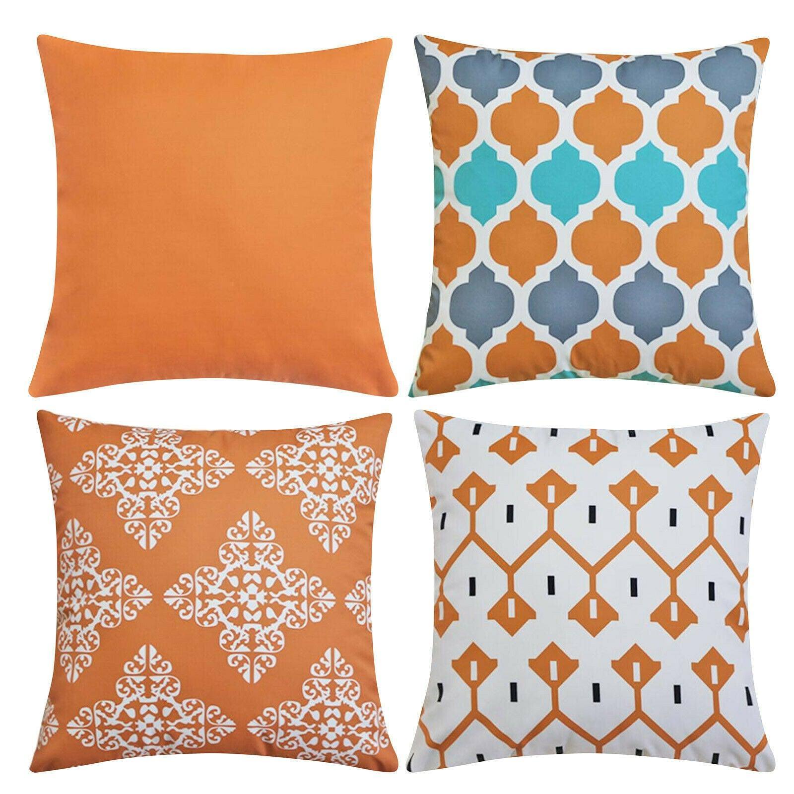 Multi-coloured water resistant square outdoor cushion cover for patio and garden seating — view 5