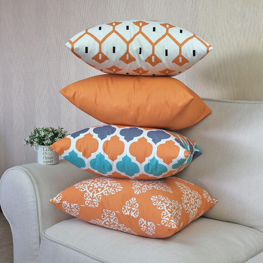 Multi-coloured water resistant square outdoor cushion cover for patio and garden seating — view 2
