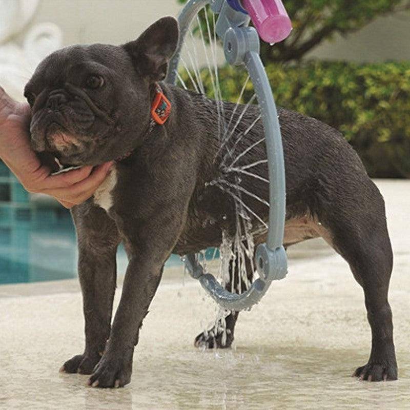 PetBath Pro 360-degree dog shower hose tool made of durable plastic with integrated soap dispenser. — view 3