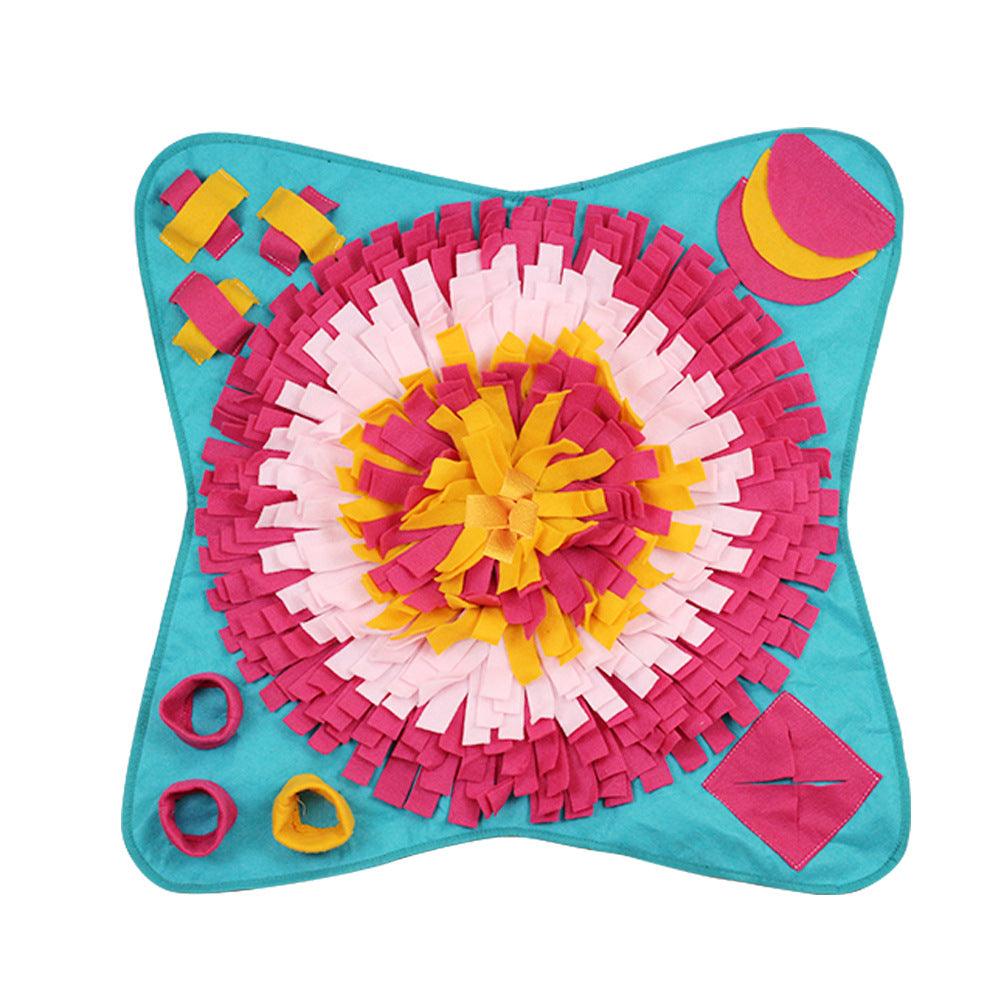 Blue soft felt interactive pet learning toy and bite puzzle for dogs and cats — view 5