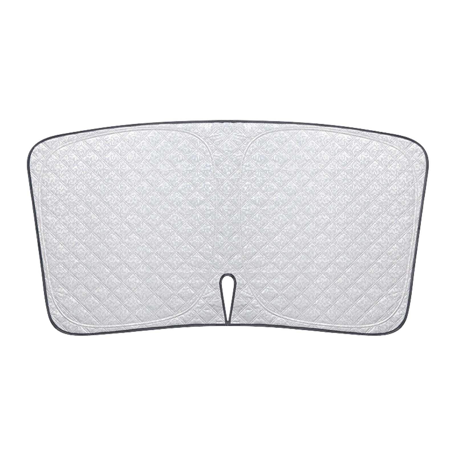 6-layer thick aluminum windshield sun shade for VW T-Roc with black storage bag — view 2