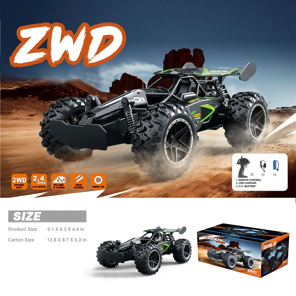 1:18 scale high-speed off-road RC SUV car with weather-resistant tires and durable plastic body — view 2