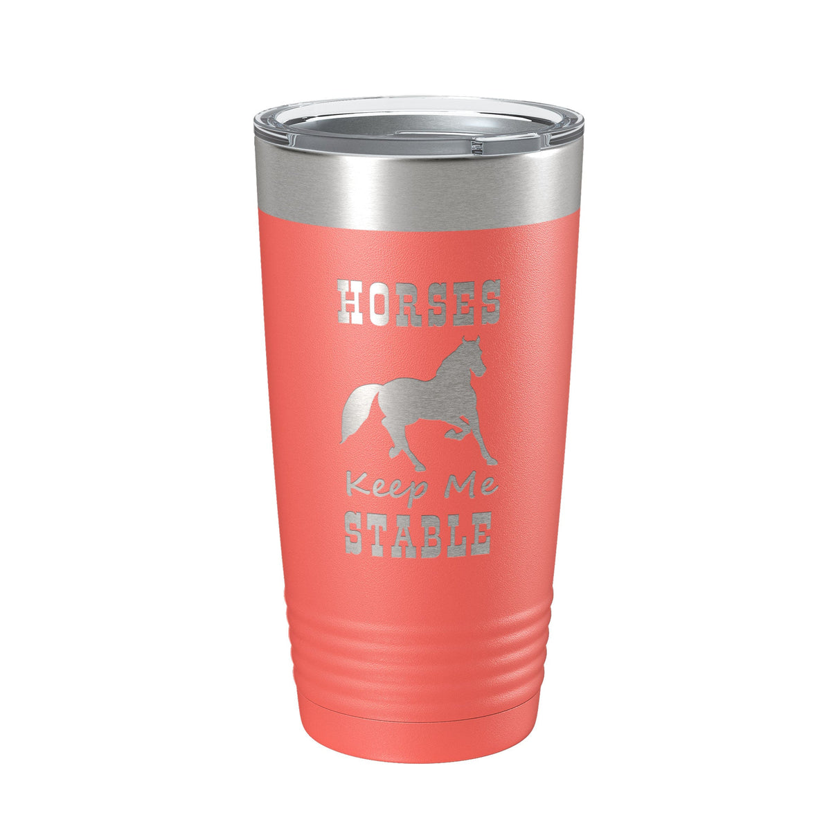 Horses Keep Me Stable Tumbler Horseback Rider Travel Mug Insulated Laser Engraved Equestrian Coffee Cup Gift 20 oz-20