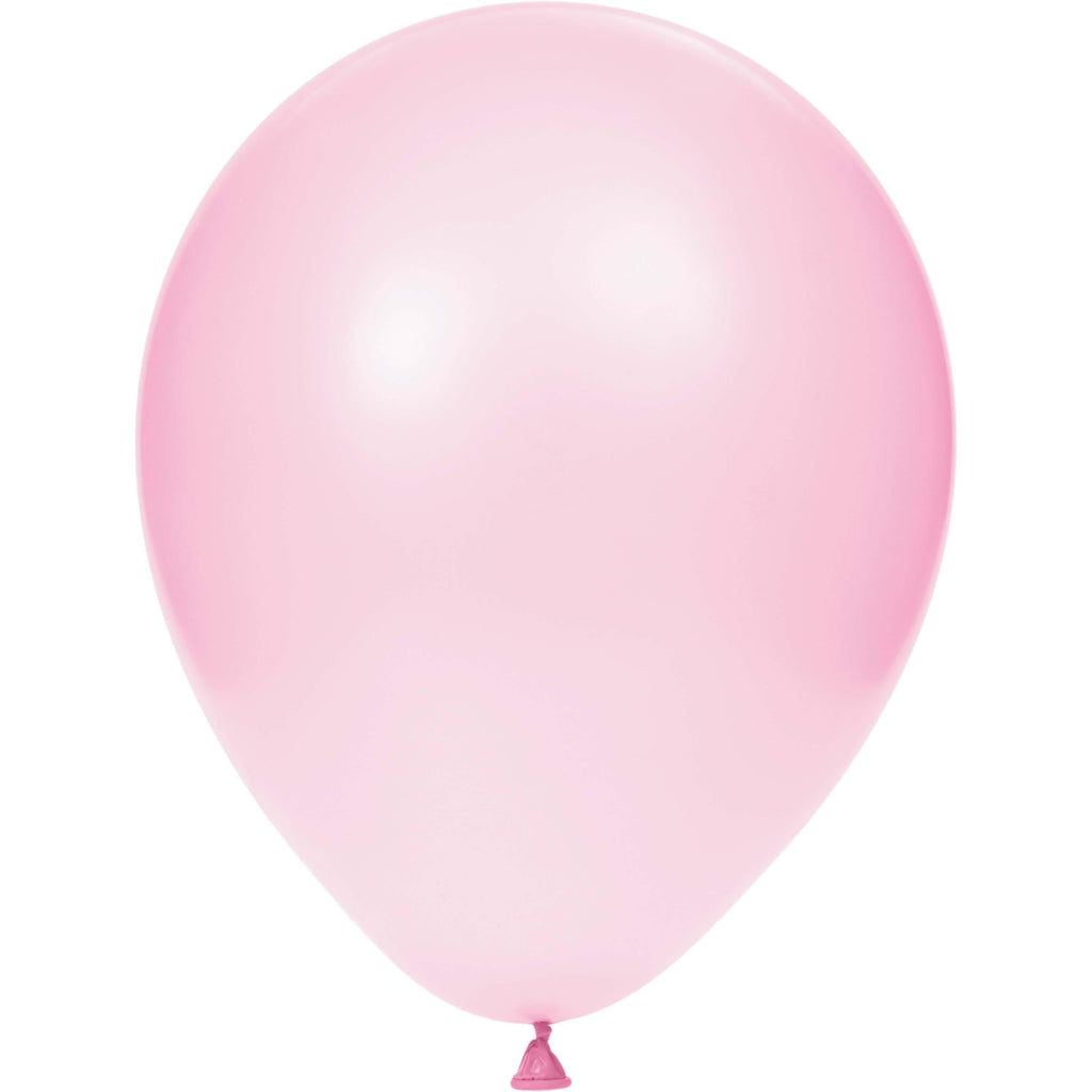 Assorted pastel pink blue purple and yellow 12-inch latex party balloons in a bulk bunch — view 3