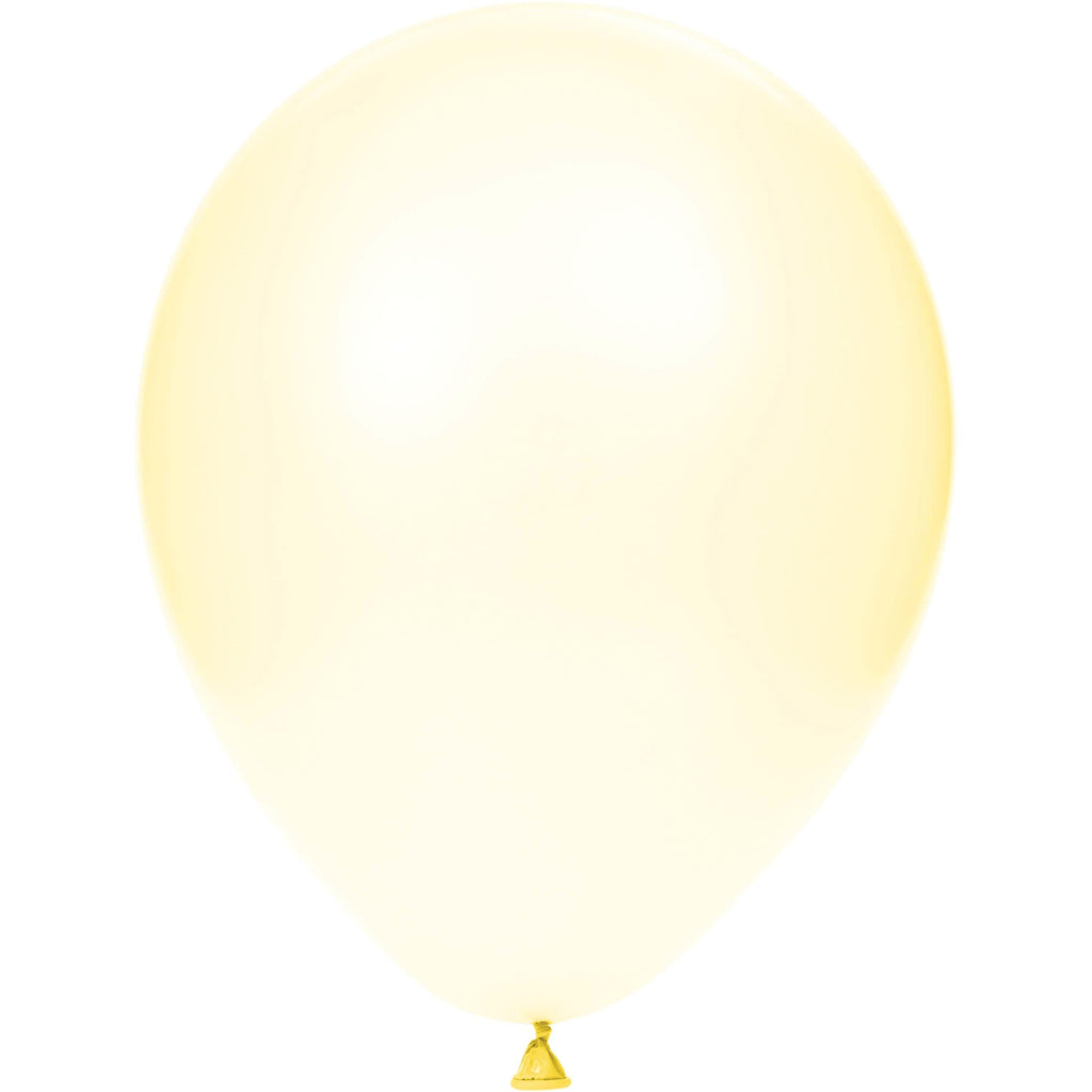 Assorted pastel pink blue purple and yellow 12-inch latex party balloons in a bulk bunch — view 4