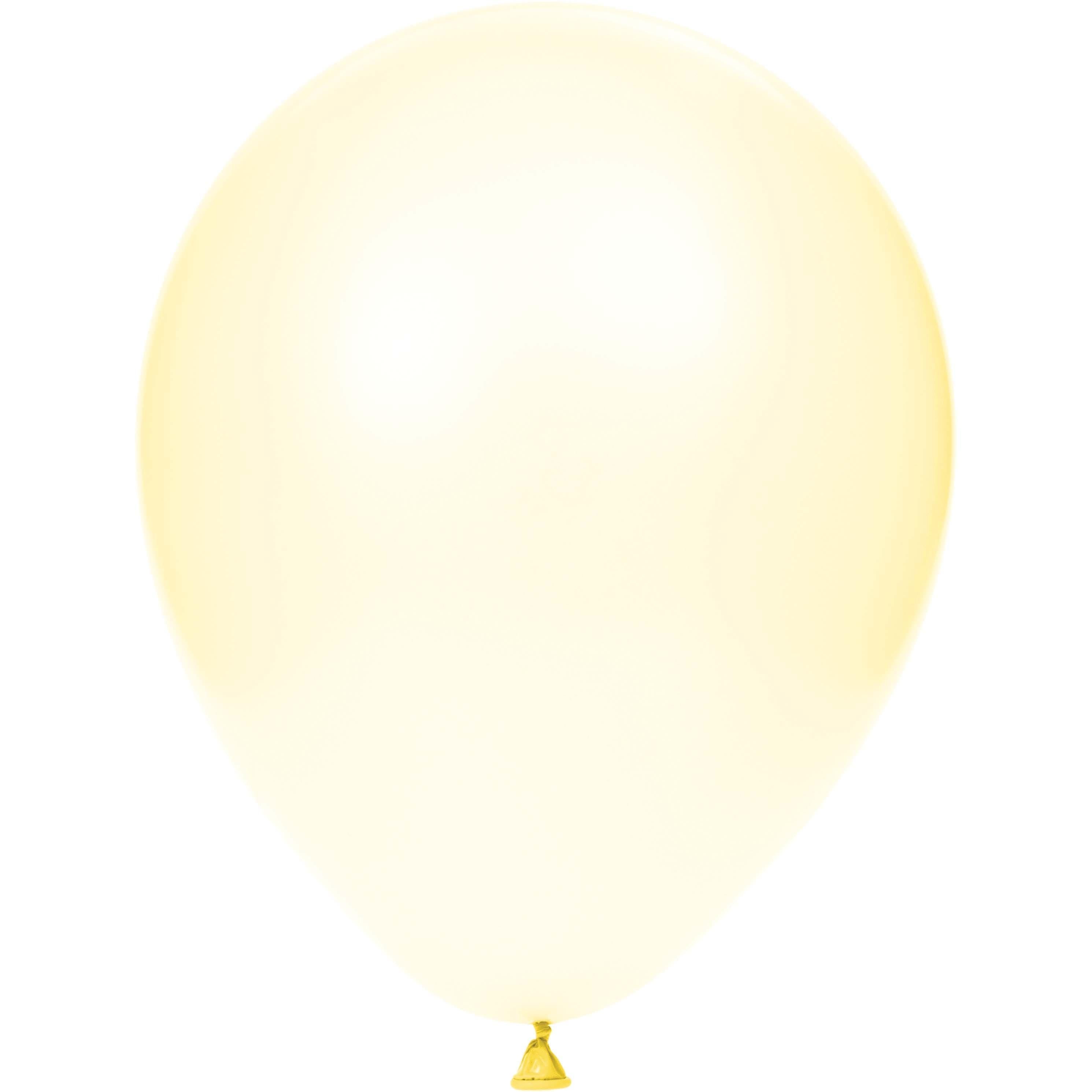 Assorted pastel pink blue purple and yellow 12-inch latex party balloons in a bulk bunch — view 4