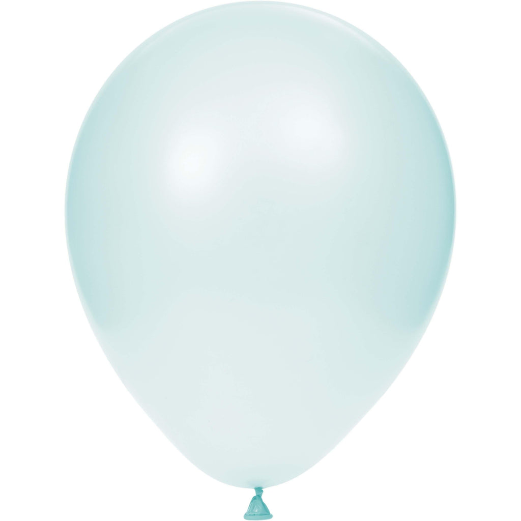 Assorted pastel pink blue purple and yellow 12-inch latex party balloons in a bulk bunch — view 5