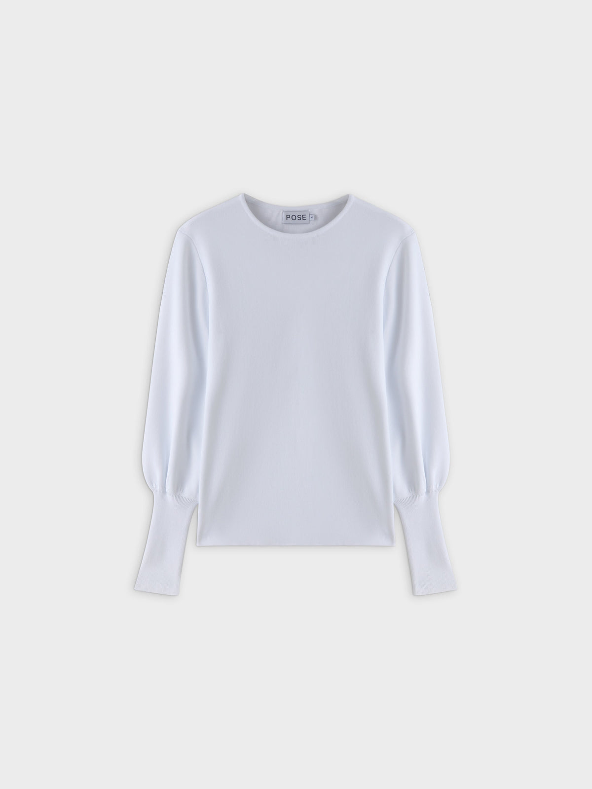 High Cuff Sweater-White-0
