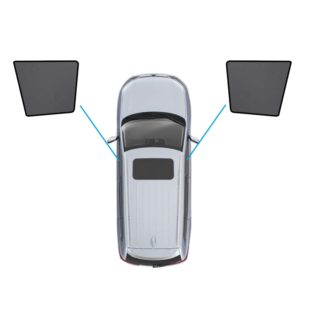 Black nylon mesh magnetic car window sun shade for Mitsubishi Pajero vehicles — view 5