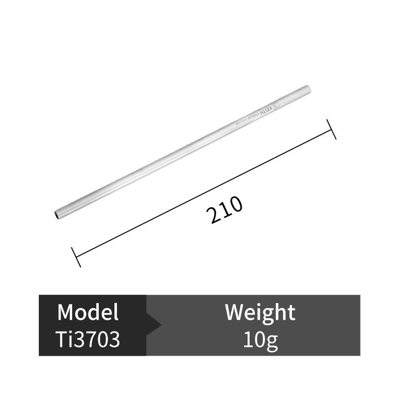 KEITH Titanium Straw with Cleaning Brush - Ti3703-1