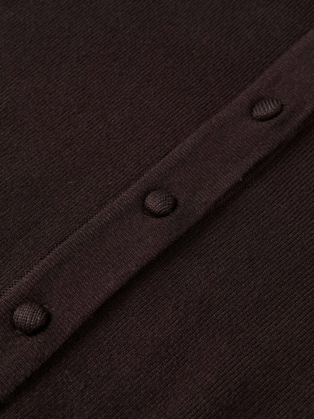 Basic Crew Knit Cardigan 17" - Brown-4