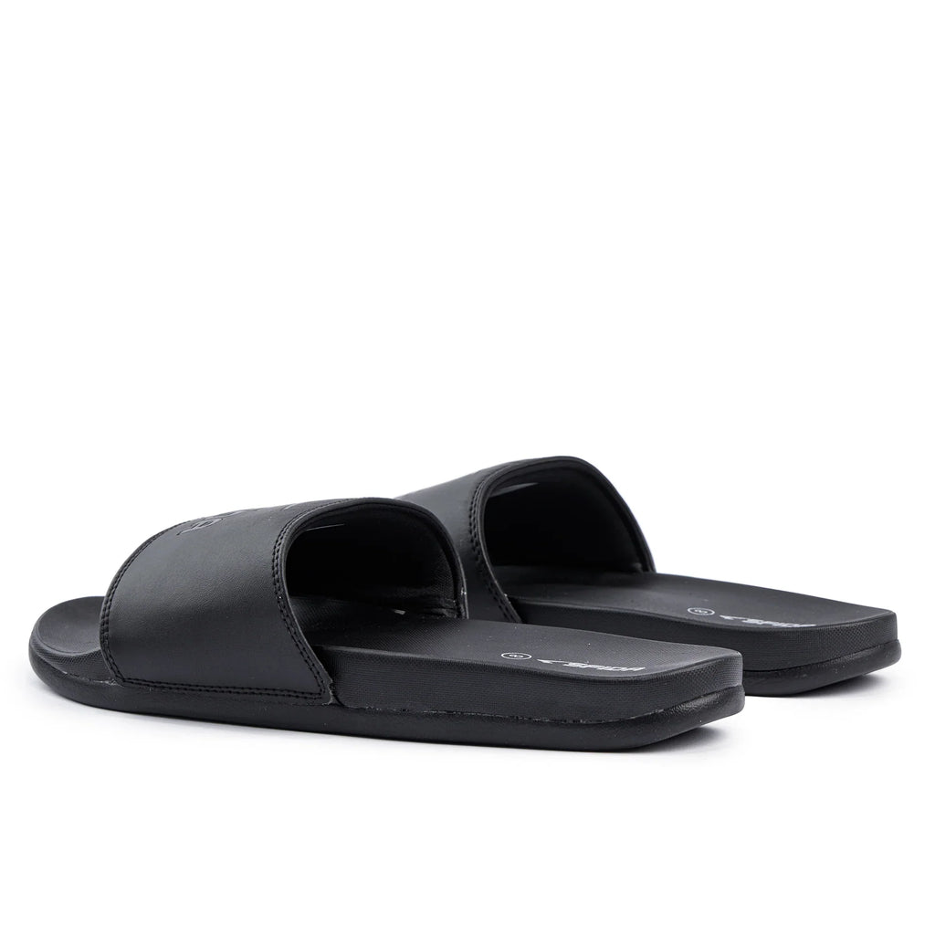 Black Laze men's slides with foam padded sole for casual comfort and everyday active lifestyles — view 3