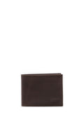 Levi's men's bifold wallet in black full-grain leather featuring a coin pocket and card slots