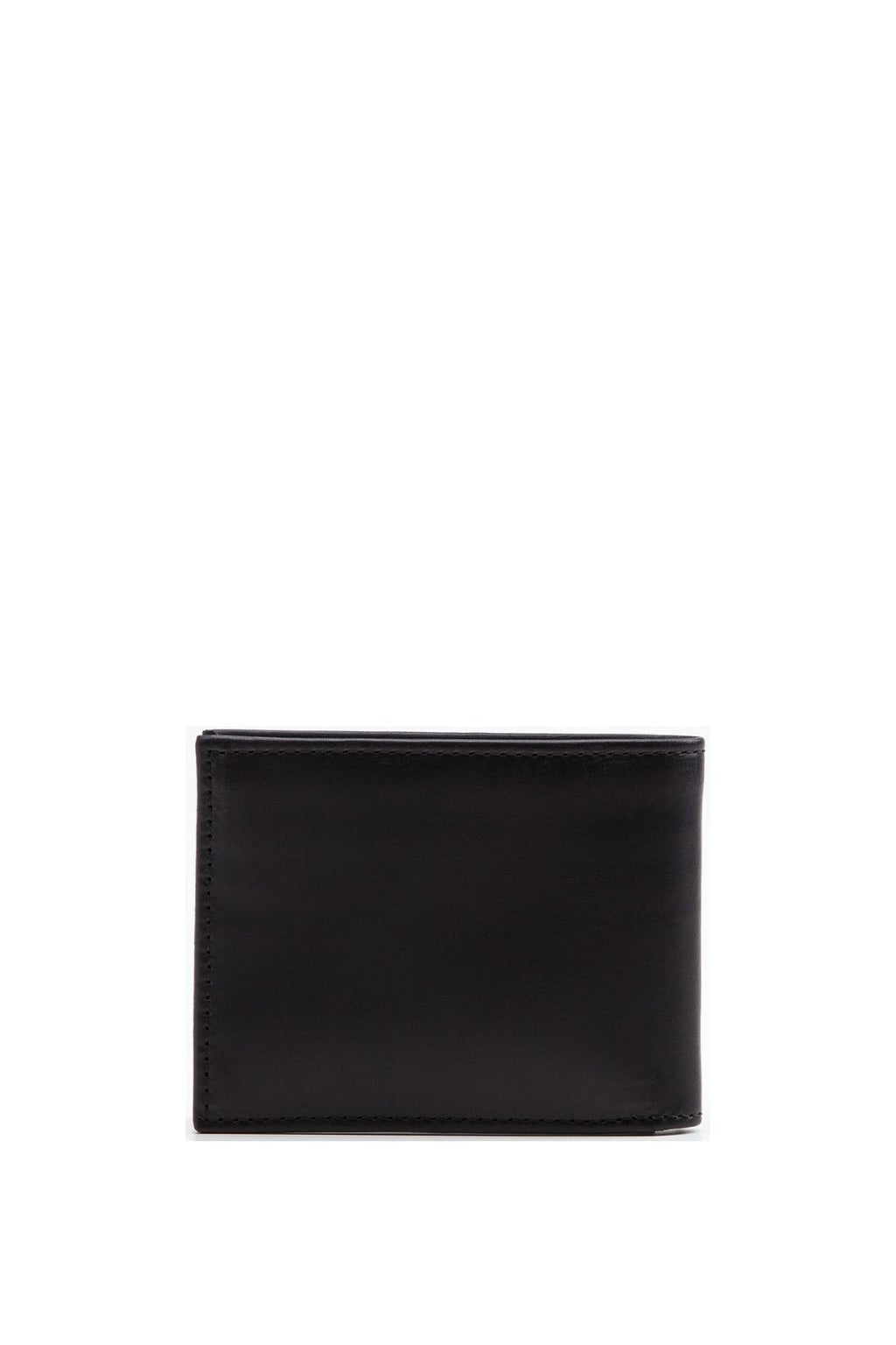 Levi's men's bifold wallet in black full-grain leather featuring a coin pocket and card slots — view 9