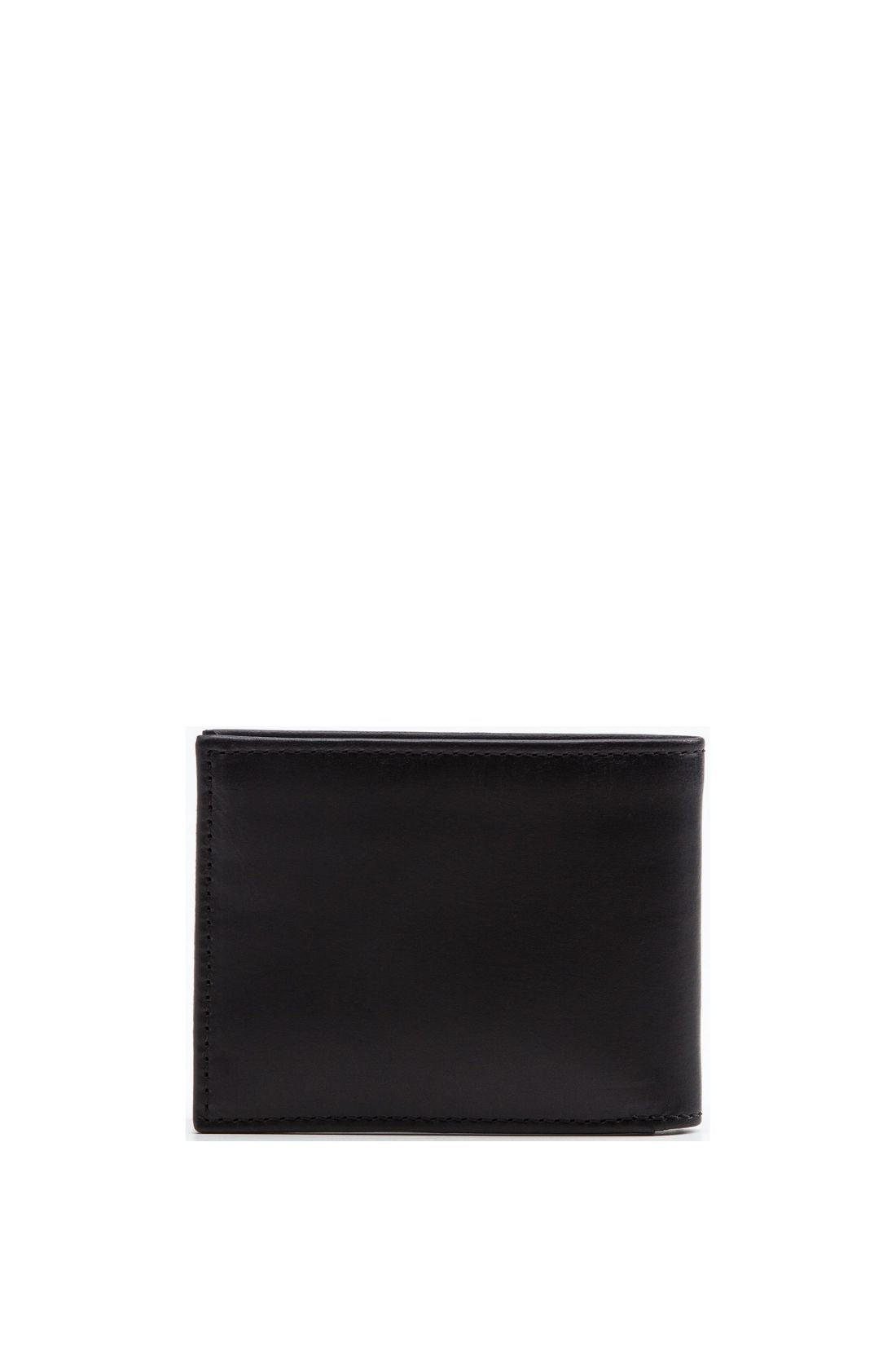 Levi's men's bifold wallet in black full-grain leather featuring a coin pocket and card slots — view 9