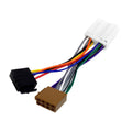 Car stereo wiring harness ISO adapter for Mitsubishi vehicles with pre-stripped cables