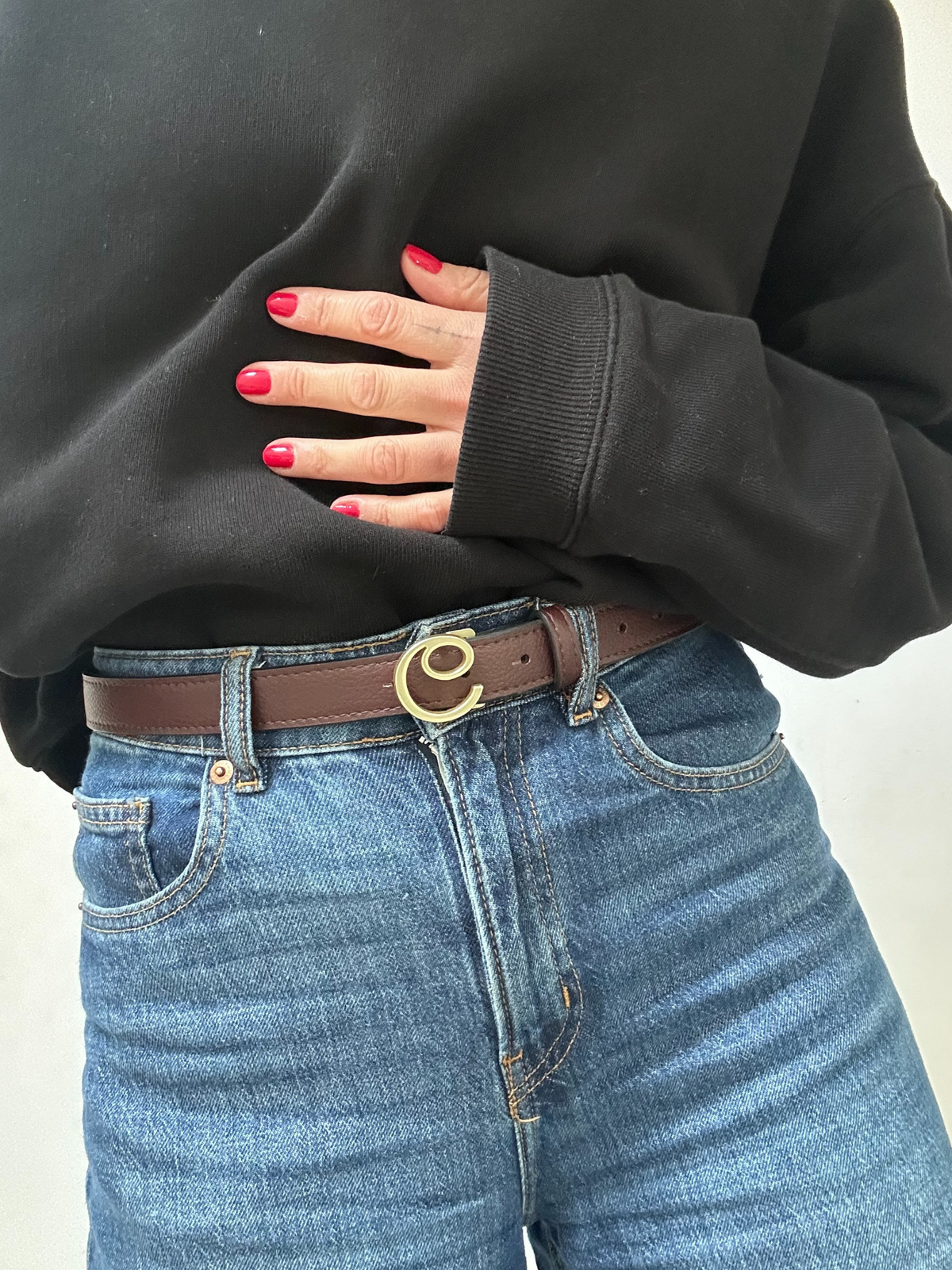 Vegan Leather brown belt - Diane | No More Nobody-1
