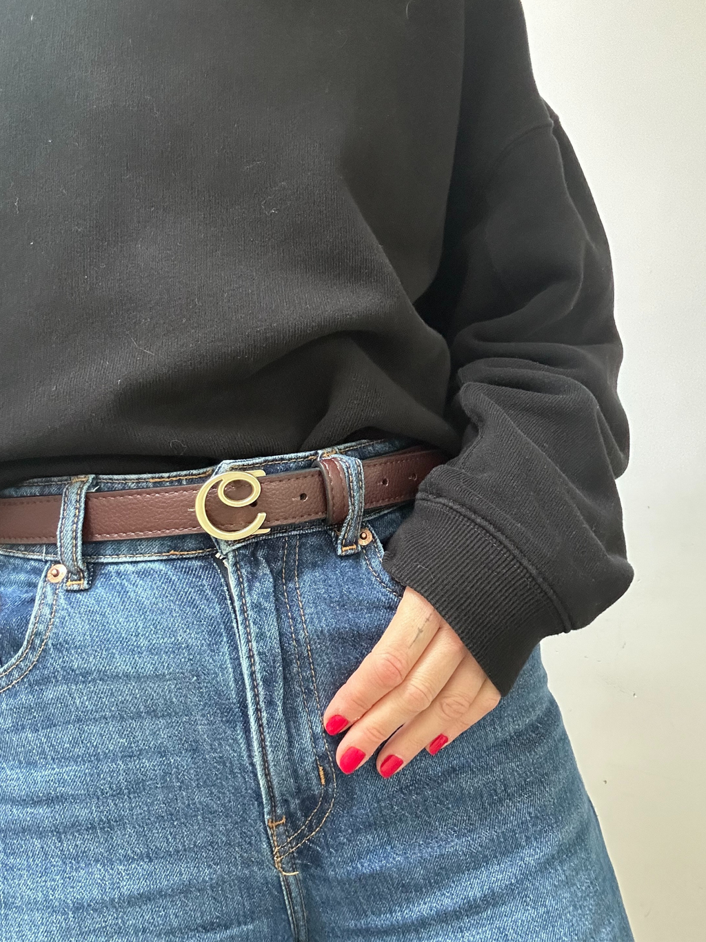 Vegan Leather brown belt - Diane | No More Nobody-2