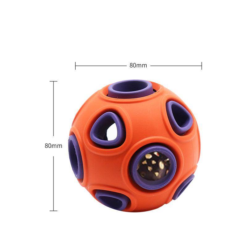 Glowing melody dog toy ball in vibrant rubber with interactive light and sound features — view 2