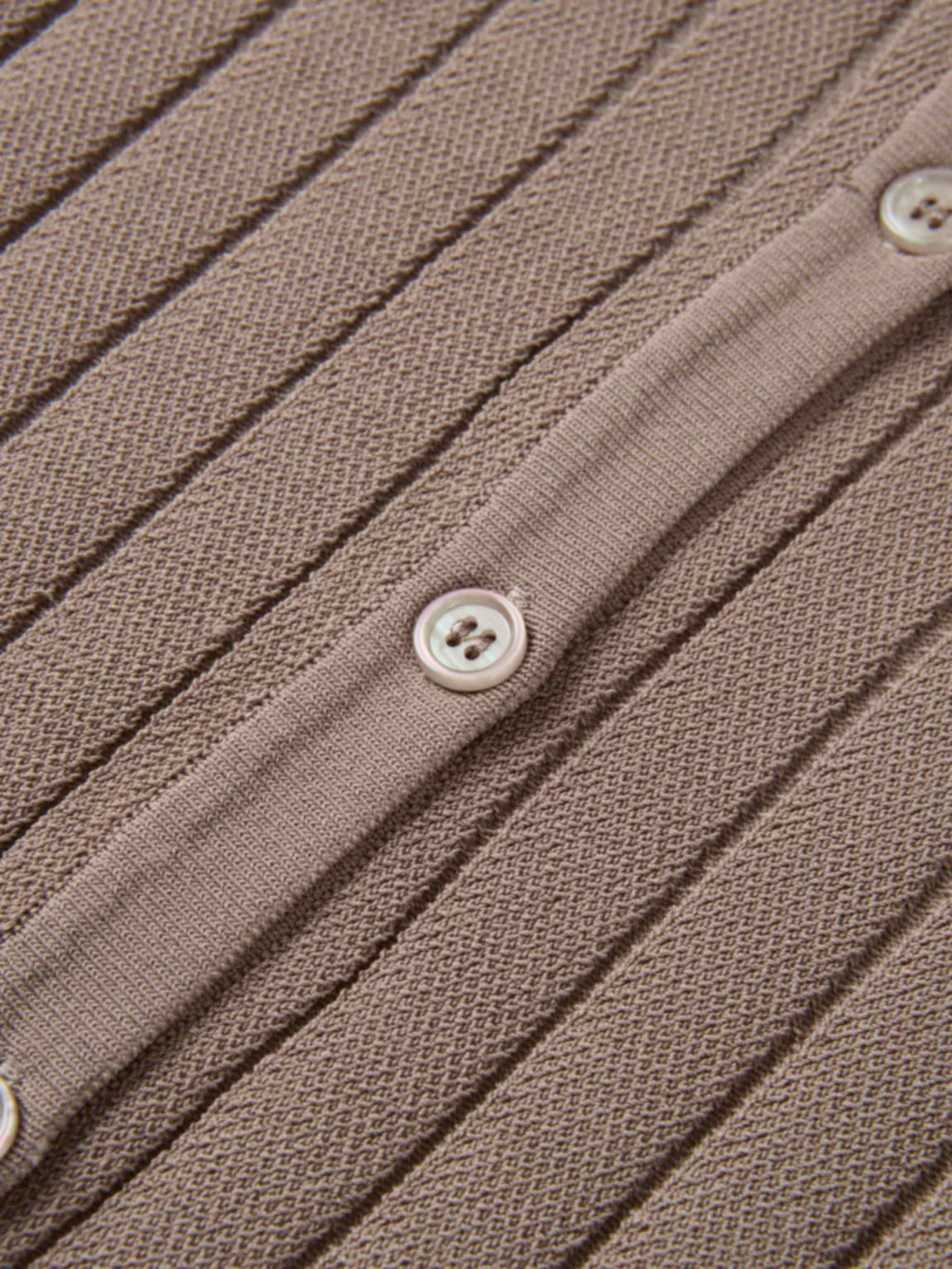 Silk Knit Ribbed Cardigan 20"- Warm Taupe-4