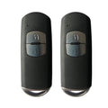 Two button smart remote key shell replacement for Mazda vehicles in durable black plastic housing