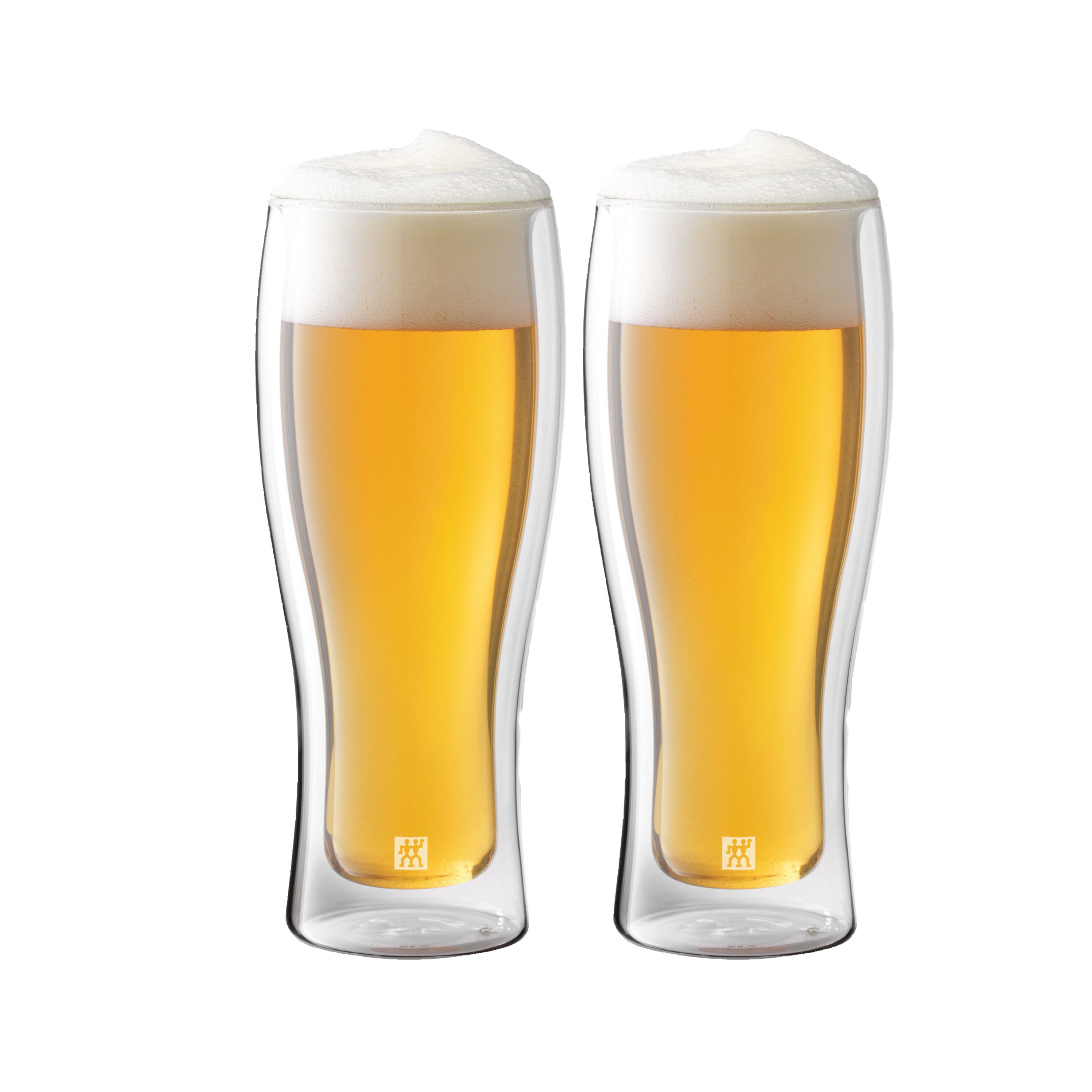 Two transparent ZWILLING double wall pilsner beer glasses crafted from borosilicate glass — view 2