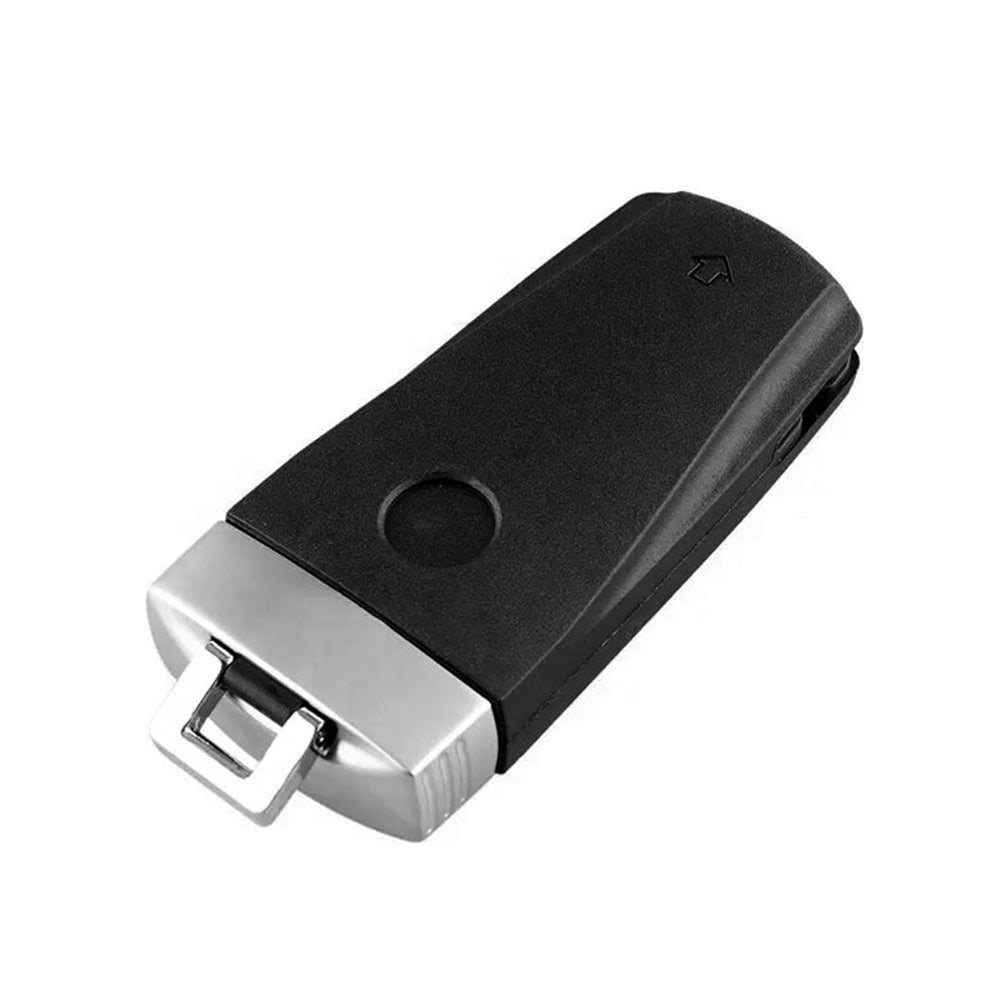 Black ABS 3-button smart remote key fob replacement for Volkswagen vehicles with internal chip — view 3