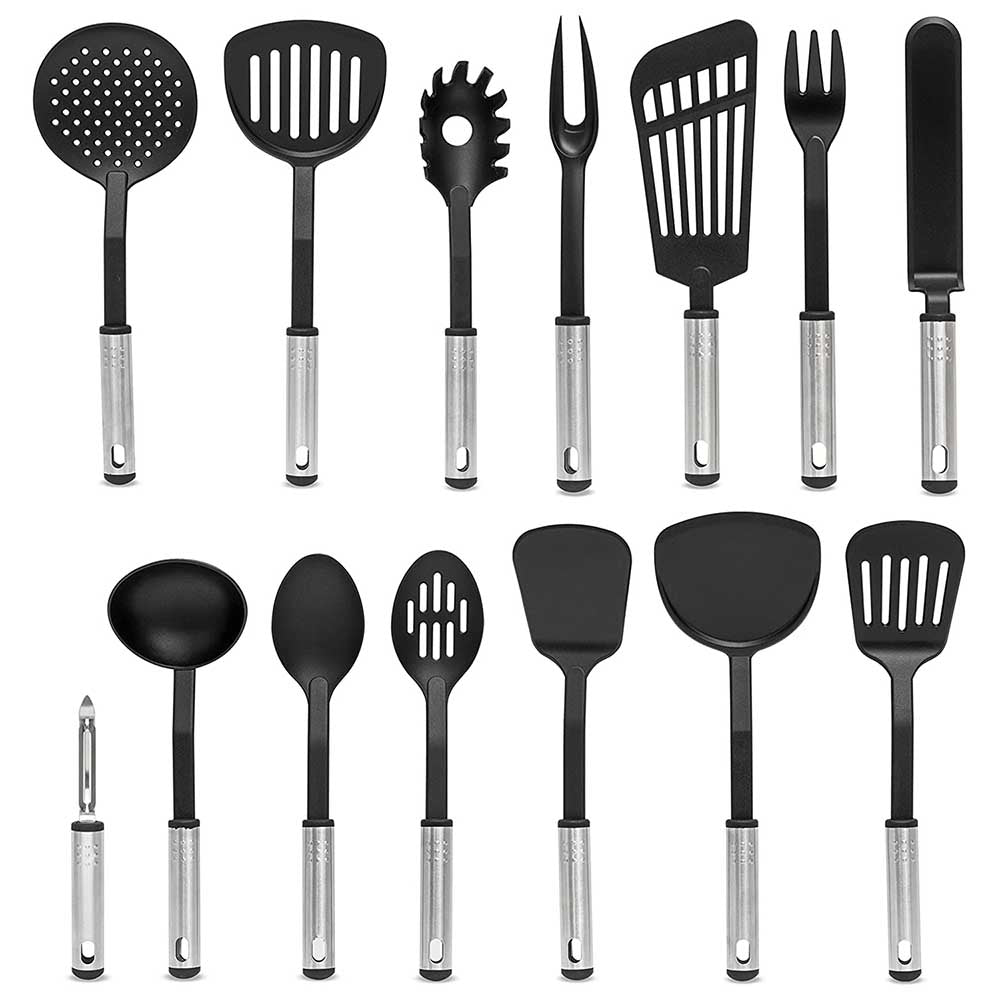 Complete 39-piece kitchen tool set featuring durable cooking baking and serving utensils for chefs — view 2