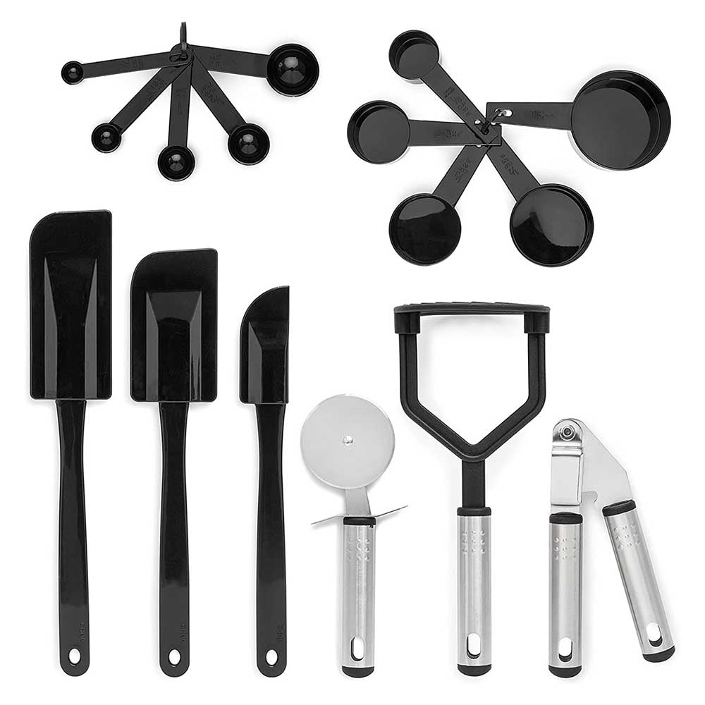 Complete 39-piece kitchen tool set featuring durable cooking baking and serving utensils for chefs — view 3
