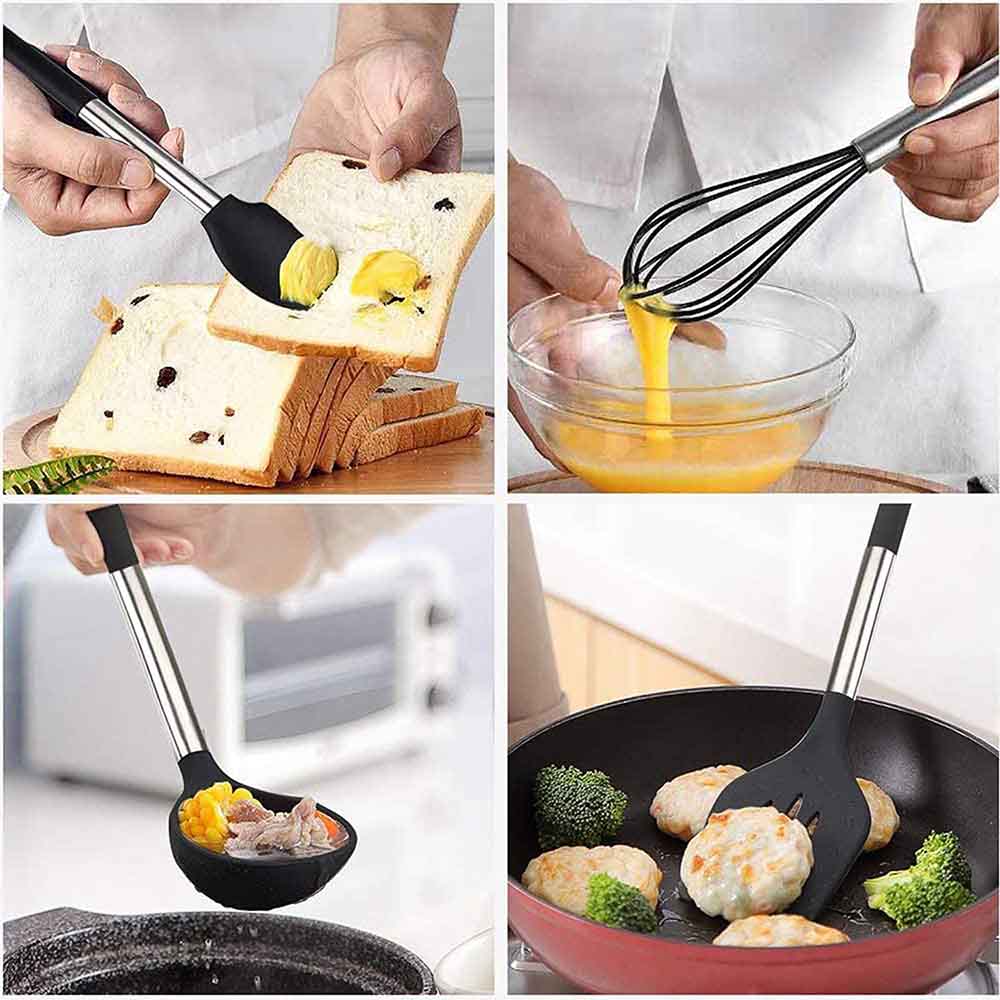 Complete 39-piece kitchen tool set featuring durable cooking baking and serving utensils for chefs — view 6
